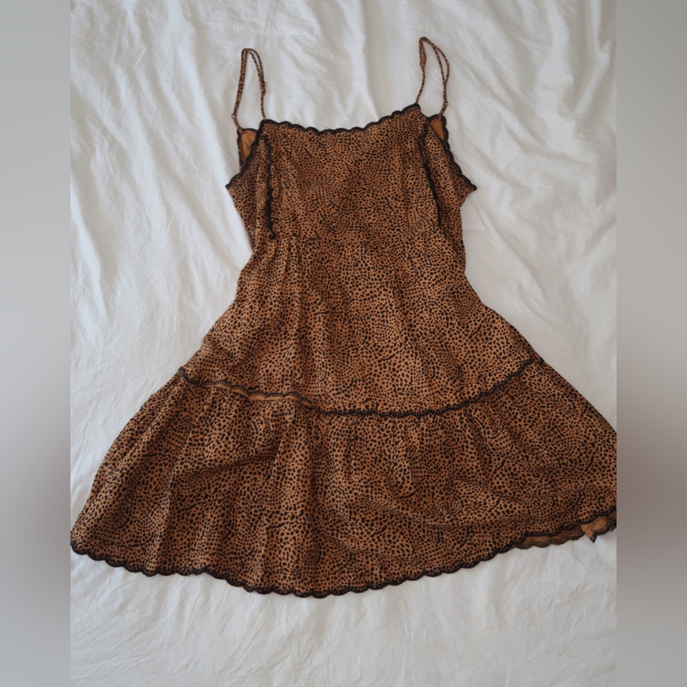 Urban Outfitters Cheetah Babydoll MIDI Dress